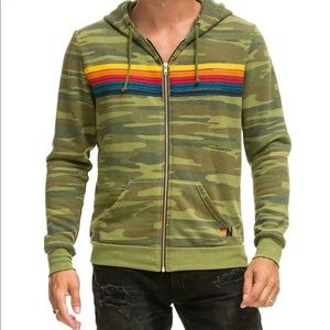 Aviator Nation 5 STRIPE HOODIE - CAMO